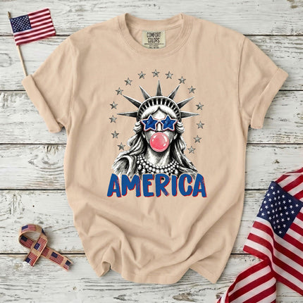 Comfort Colors America 250th Anniversary USA Bubblegum Statue T-Shirt