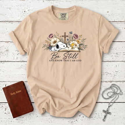 Comfort Colors Be Still and Know That I Am God Christian Bible Verse T-Shirt