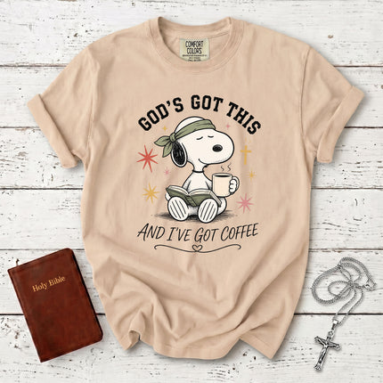 Comfort Colors God's Got This And I've Got Coffee Christian Faith T-Shirt