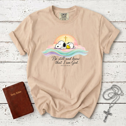 Comfort Colors Be Still and Know That I Am God Psalm 46:10 Christian Faith T-Shirt