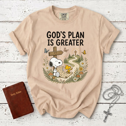 Comfort Colors Gods Plan Is Greater Christian Faith Journey T-Shirt
