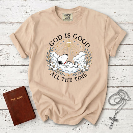 Comfort Colors God Is Good All The Time Christian Cross Heaven Faith Gift T-Shirt