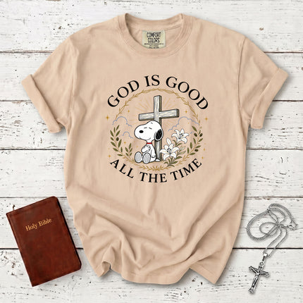 Comfort Colors God Is Good All The Time Christian Cross Prayer Faith Gift T-Shirt