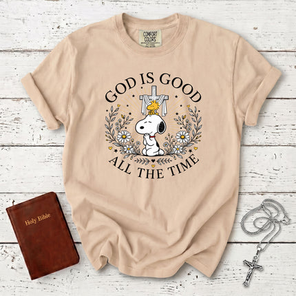 Comfort Colors God Is Good All The Time Christian Prayer Cross Easter Gift T-Shirt