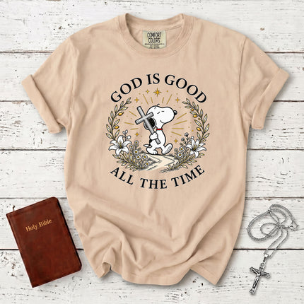 Comfort Colors God Is Good All The Time Christian Cross Faith Gift T-Shirt
