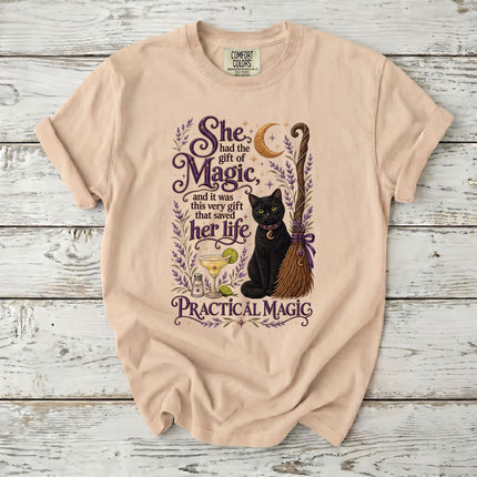 Comfort Colors Witchy Black Cat Magic Halloween T-Shirt
