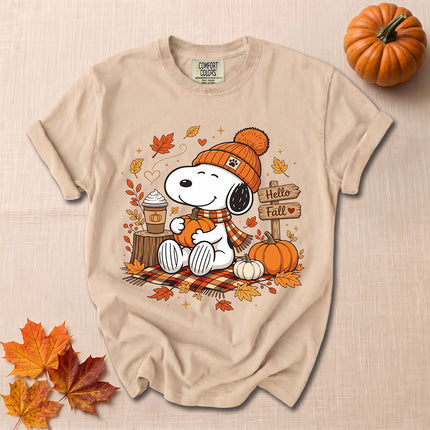 Comfort Colors Hello Fall Pumpkin Coffee Cozy Autumn