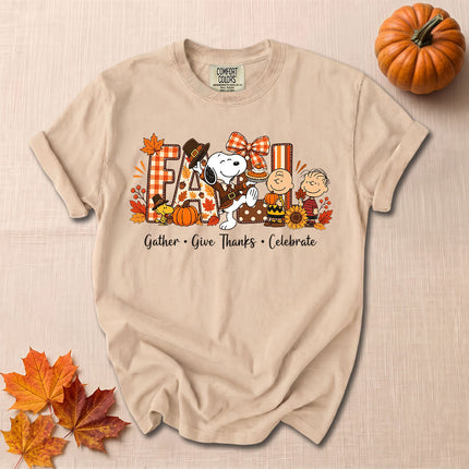 Comfort Colors Fall Thanksgiving Gather Give Thanks T-Shirt