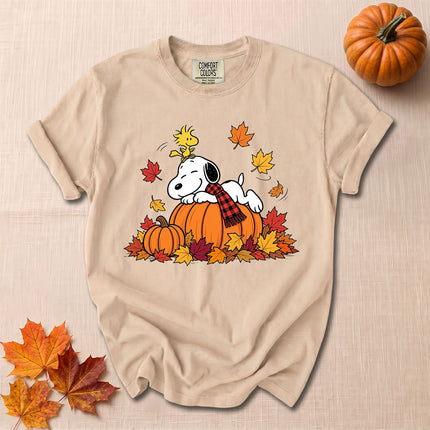 Comfort Colors Fall Pumpkin Autumn Leaves Cozy T-Shirt