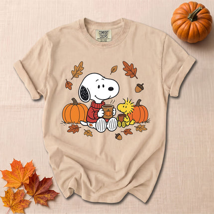 Comfort Colors Fall Pumpkin Cozy Autumn Coffee T-Shirt