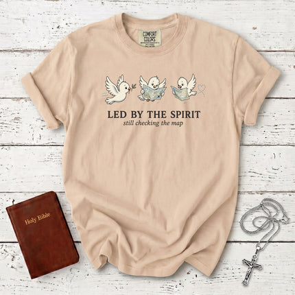Comfort Colors Led by the Spirit Still Checking the Map Funny Christian T-Shirt