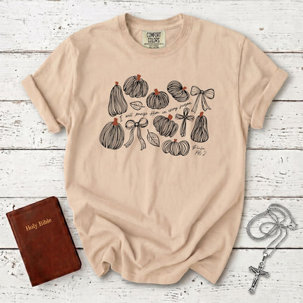 Comfort Colors Psalm 146 Praise Him in Every Season Thanksgiving T-Shirt