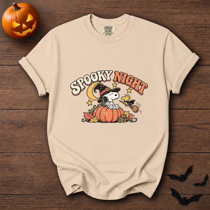 Comfort Colors Spooky Night Halloween Pumpkin Witch T-Shirt
