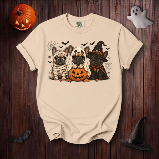 Comfort Colors Dog Halloween Costume Pumpkin Trio T-Shirt