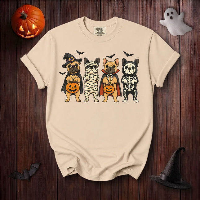 Comfort Colors Dog Halloween French Bulldog Costume Crew T-Shirt