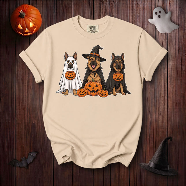 Comfort Colors Dog Halloween German Shepherd Costume Trio T-Shirt