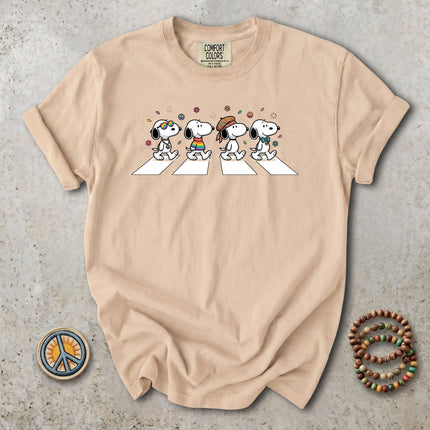 Comfort Colors Retro Hippie Peace Walk Groovy 70s Vibes T-Shirt