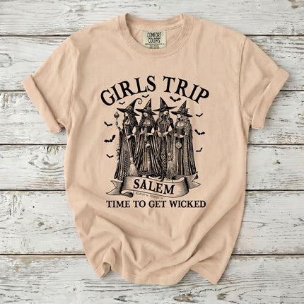 Comfort Colors Salem Witch Girls Trip Halloween T-Shirt