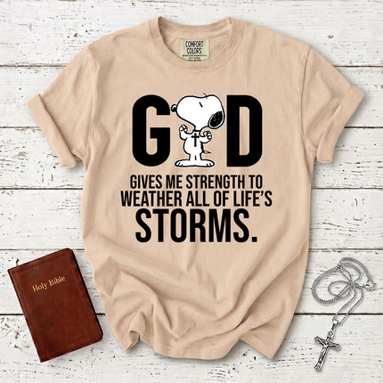 Comfort Colors God Gives Me Strength Christian T-Shirt