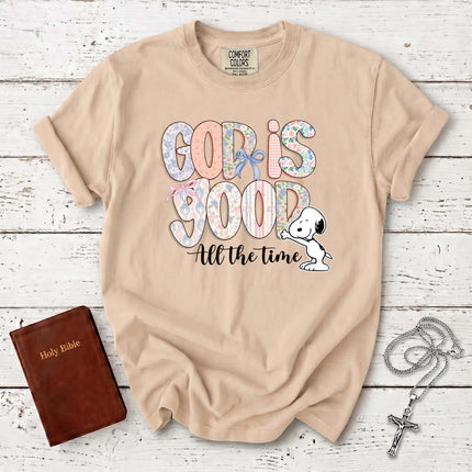 Comfort Colors God Is Good All The Time Snoopy T-Shirt