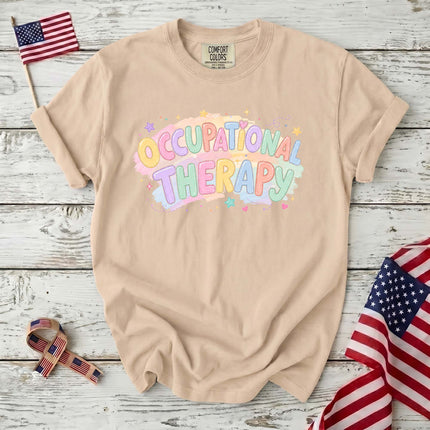 Comfort Colors Occupational Therapy Pastel Rainbow Therapist Gift T-Shirt