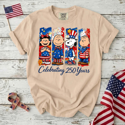 Comfort Colors 250th Anniversary USA Celebrating Patriotic Friends T-Shirt