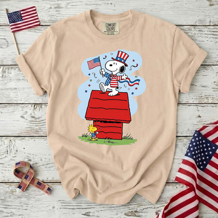 Comfort Colors Uncle Sam Doghouse Patriotic Flag T-Shirt