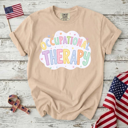 Comfort Colors Occupational Therapy Pastel Retro Therapist Gift T-Shirt