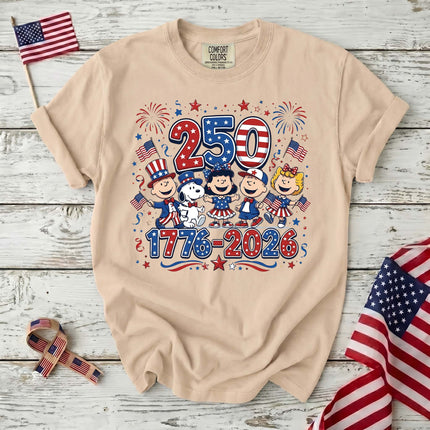 Comfort Colors 250 Years 1776-2026 Patriotic Squad Holiday T-Shirt