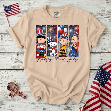 Comfort Colors Happy 4th Of July Patriotic Fireworks Friends T-Shirt