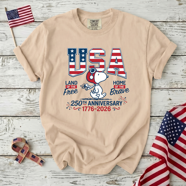 Comfort Colors USA Land Of The Free America 250 T-Shirt