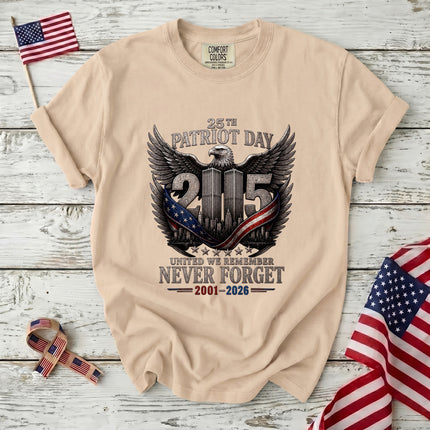 Comfort Colors 25th Anniversary Patriot Day 911 United We Remember Eagle T-Shirt