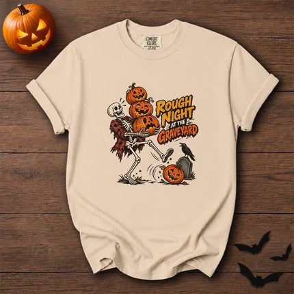 Comfort Colors Halloween Skeleton Pumpkin Graphic T-Shirt