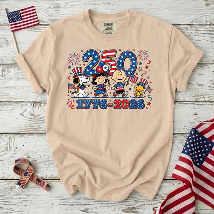 Comfort Colors 250 Years 1776-2026 Patriotic Fireworks Friends T-Shirt