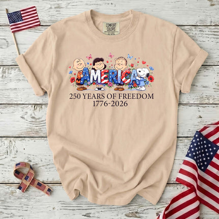 Comfort Colors America 250 Years Of Freedom Floral Friends T-Shirt