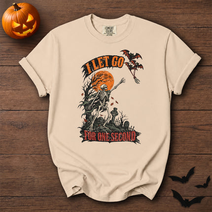 Comfort Colors Halloween Skeleton Graveyard Moon Graphic T-Shirt