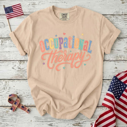 Comfort Colors Occupational Therapy Retro Collegiate Therapist Gift T-Shirt