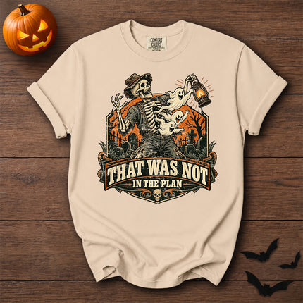 Comfort Colors Halloween Skeleton Ghost Graveyard Graphic T-Shirt