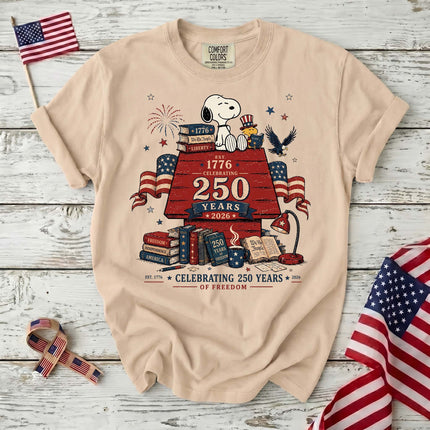 Comfort Colors Celebrating 250 Years Of Freedom Reading Dog T-Shirt