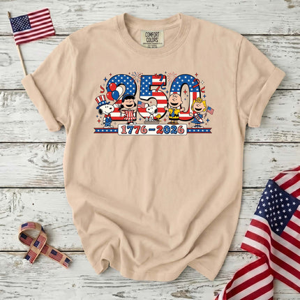 Comfort Colors 250 Years 1776-2026 Patriotic Friends Celebration T-Shirt