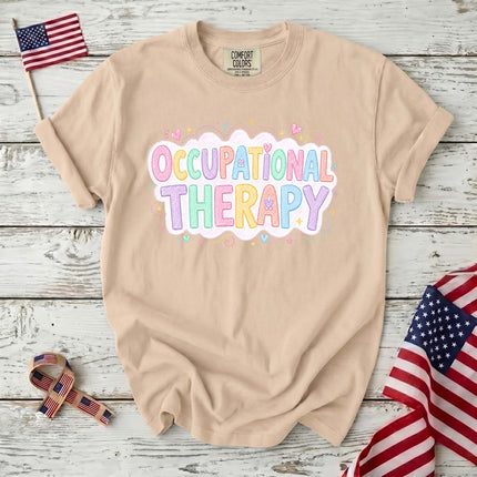 Comfort Colors Occupational Therapy Pastel Rainbow Therapist Gift T-Shirt