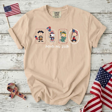 Comfort Colors Patriotic Pals 250th American Milestone Frames T-Shirt