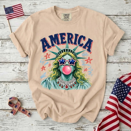 Comfort Colors Liberty of Freedom Patriotic America Lady Liberty T-Shirt