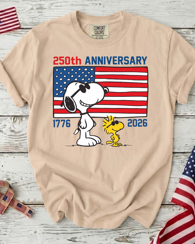 IVORY_f3d1ec98-f67b-4c07-887f-e8a1310247c2 - AuraNations - Comfort Colors 250th Anniversary USA Cool Dog Flag T-Shirt - Ivory / S - 250TH ANNIVERSARY, ALL, COMFORT COLORS, NO CUSTOM, PRODUCTS, SNPY, TSHIRT