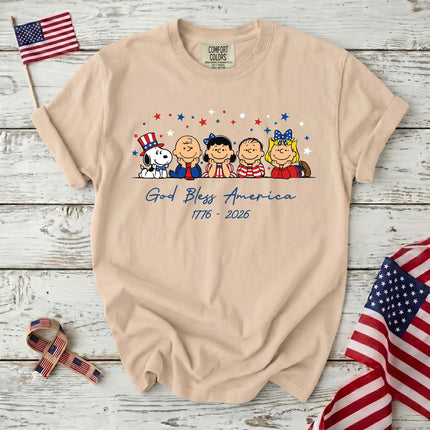 Comfort Colors 250th Anniversary USA God Bless America Patriotic Squad T-Shirt