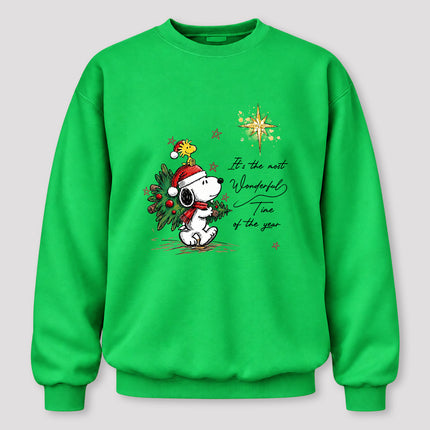 Most Wonderful Time Christmas Tree Star Sweatshirt
