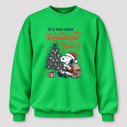 Most Wonderful Time Christmas Tree Gifts Sweatshirt