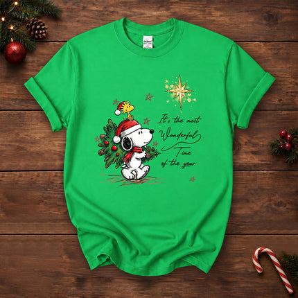 Most Wonderful Time Christmas Tree Star T-Shirt