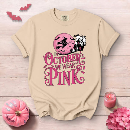 Comfort Colors Breast Cancer Awareness In October We Wear Pink Halloween T-Shirt