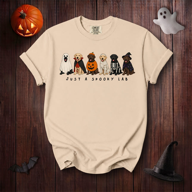 Comfort Colors Dog Halloween Just A Spooky Lab Costume T-Shirt
